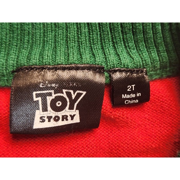 Disney Pixar Toy‎ Story Size 2 Toddler Christmas Sweater T Rex - Picture 2 of 6